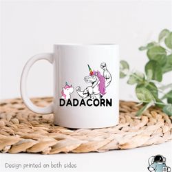 Dadacorn Unicorn Dad Coffee Mug  Cute New Father's Day or Birthday Gift