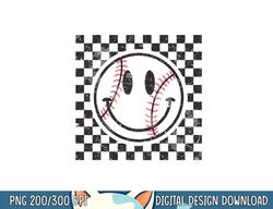 Retro Baseball Vibes Funny Baseball Smile Face Meme png, sublimation