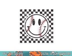 Retro Baseball Vibes Funny Baseball Smile Face Meme png, sublimation