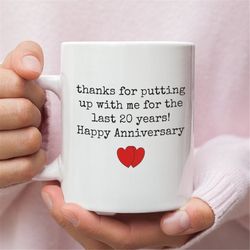 20th anniversary gift for husband, 20 year anniversary gift for him, funny wedding anniversary mug, anniversary gift for
