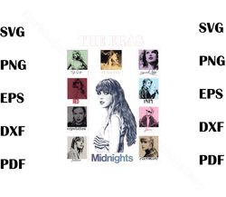 The Eras Tour Taylor Swift Midnights Album PNG Sublimation, country mu