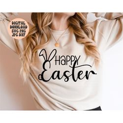 Happy Easter Svg, Png, Jpg, Dxf, Easter Svg, Easter Cut File, Easter Bunny Svg, Kids Easter Svg Design, Silhouette, Cric