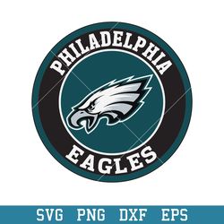 Philadelphia Eagles Team Cirlce Logo Svg, Philadelphia Eagles Svg, NFL Svg, Png Dxf Eps Digital File