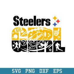 Pittsburgh Steelers Girl Svg, Pittsburgh Steelers Svg, NFL Svg, Png Dxf Eps Digital File