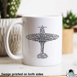 Aviation Alphabet Coffee Mug  Phonetic Flying Airline Pilot Gift