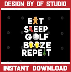 Eat Sleep Golf Repeat SVG Cut File  instant download | printable vector clip art | Golf svg  print | vector svg