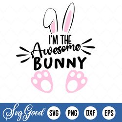 The Awesome Bunny Easter Bunny Lover Svg, Printable Png, Instant Download