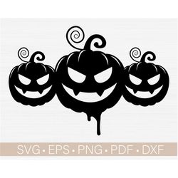 Pumpkin SVG PNG, Halloween Pumpkin Svg Cut File, Pumpkin Silhouette File Vector Clipart,Halloween Svg Cricut - Cut File