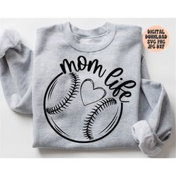 Baseball Svg Png Jpg Dxf, Mom Life Svg, Baseball Svg, Softball Svg, Mom Life, Baseball Mom, Softball Mom, Silhouette, Cr