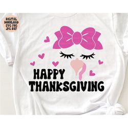Thanksgiving Turkey Svg, Png, Jpg, Dxf, Turkey Face Svg, Happy Thanksgiving Svg, Cute Turkey Svg, Kids Svg, Silhouette,