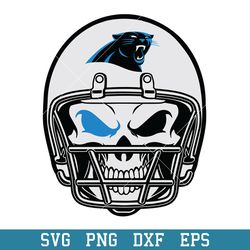 Skull Helmet Carolina Panthers Team Svg, Carolina Panthers Svg, NFL Svg, Png Dxf Eps Digital File