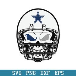 Skull Helmet Dallas Cowboys Svg, Dallas Cowboys Svg, NFL Svg, Png Dxf Eps Digital File