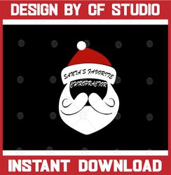 Santa's favorite Chiropractor svg, dxf,eps,png, Digital Download