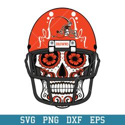 Skull Helmet Patterns Cleveland Browns Svg, Cleveland Browns Svg, NFL Svg, Png Dxf Eps Digital File