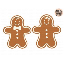 Gingerbread Cookies Svg Png Jpg Dxf, Gingerbread Man Svg, Gingerbread Girl Svg, Gingerbread Png, Gingerbread Dxf, Ginger