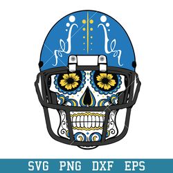 Skull Helmet Patterns Los Angeles Chargers Svg, Los Angeles Chargers Svg, NFL Svg, Png Dxf Eps Digital File