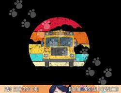 Retro Yellow School Bus for School Bus Driver and Busman  png, sublimation copy