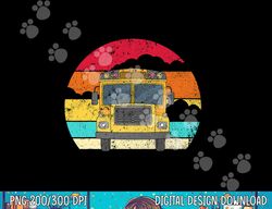 Retro Yellow School Bus for School Bus Driver and Busman  png, sublimation copy