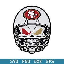 Skull Helmet San Francisco 49ers Svg, San Francisco 49ers Svg, NFL Svg, Png Dxf Eps Digital File