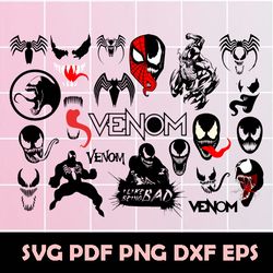 Venom SVG, Venom CLipart, Venom DIgital Clipart, Venom Eps. Venom Png, Venom Dxf, Venom Scrapbook file, Venom Art