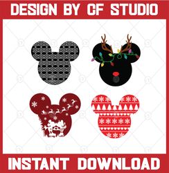 Disney Christmas SVG Bundle, Christmas Svg, Mickey Christmas svg, Mickey Santa svg, Disney Christmas 2031