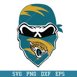 Skull Mask Jacksonville Jaguars Svg, Jacksonville Jaguars Svg, NFL Svg, Png Dxf Eps Digital File