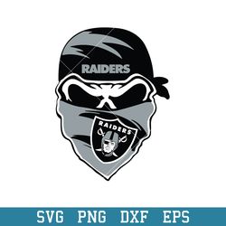 Skull Mask Las Vegas Raiders Svg, Las Vegas Raiders Svg, NFL Svg, Png Dxf Eps Digital File