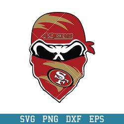 Skull Mask San Francisco 49ers Svg, San Francisco 49ers Svg, NFL Svg, Png Dxf Eps Digital File