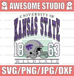 Kansas State Est.1863 University Wildcats Svg- NCAA Svg Love KSU Wildcats png College Garb png png - Spirit Wear Svg
