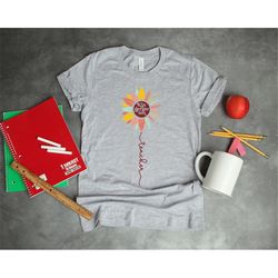 Kindergarten Teacher Shirt, Back To School Shirt, Kindergarten Sunflower, Teacher Life Shirt, First Grade Teacher Shirt,
