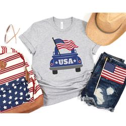 Patriotic T-Shirts, 4th of July Shirt, American Flag Shirt, Fourth of July Gift, USA Flag Shirt, USA Flag with American