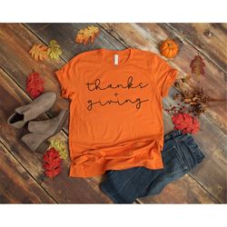 Thankful,Grateful,Blessed with Turkey Shirt, Thanksgiving T-Shirt, Fall Vibes Shirt, Fall Turkey Shirt, Thanksgiving Fam