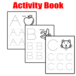 Activity Book & Alphabet Letter Tracing: Fun Workbook To Color and Trace | Many Different ABC Activities To Learn & Prac