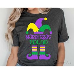 Mardi Gras Squad, Mardi Gras Svg, Mardi Gras Shirt, Mardi Gras Hat, New Orleans, School Mardi Gras Parade Svg File for C