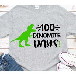 Boy 100th Day of School Svg, Funny100 Days of School, 100 Days Svg, Dinosaur Svg, T-Rex 100 Days Shirt Svg Cut Files for