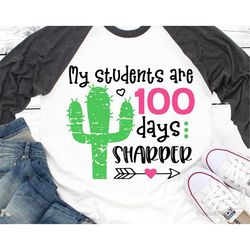 My Students Are 100 Days Sharper Svg, 100 Days of School Svg, Teacher Svg, Teacher Shirt Svg, 100 Days Smarter, School S