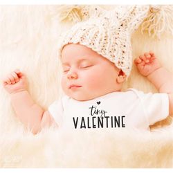 Tiny Valentine SVG, Valentine's Day Kid Shirt SVG, Baby Valentine SVG, 1st Valentine Saying Svg, Gift for kids Svg, Hear