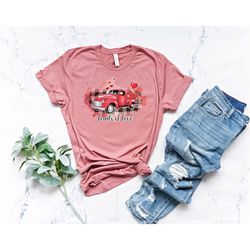 Valentines Day Shirt,Valentine Vintage Truck Shirt,Matching Valentines Couples Shirts,His and Her Valentines Day Shirt,l
