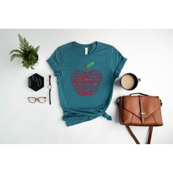 Teacher Shirt, Teacher Description Shirt, Inspirational Teacher Shirt, Teacher Life Shirt, Apple Teacher Shirt