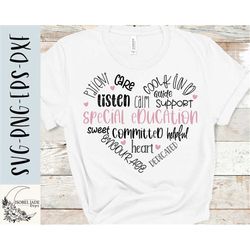 Special education svg, SPED svg, Heart svg, Teacher shirt svg, Special Ed svg, School SVG,PNG, eps, Dxf, Instant Downloa