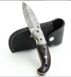 custom made damascus folding knife , stunning hand made damascus steel pocket knife
