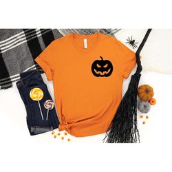 Pocket Size Shirt, Halloween Shirts, Halloween Party, Halloween T-shirt, Halloween T Shirt, Pumpkin Shirt, Orange shirt,