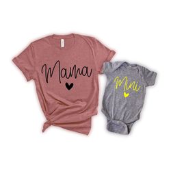 Mama Mini Shirts, Mom And Me Shirt, Mother's Day Gift, Matching Mommy and Me Shirts, Matching Mom Shirt, Mama Mini Match