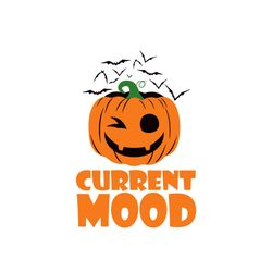 Corrent Mood Pumpkin Halloween Svg Halloween Vector Svg, Halloween Pumpkin Gift For Halloween Day Svg, Silhouette Sublim