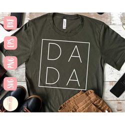 Dada SVG design - Dad shirt SVG file for Cricut - Dad square SVG - Digital Download