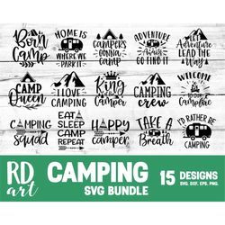 Camping Svg Bundle, Camping Svg, Camping Life Svg, Happy Camper Svg, Hiking Svg, Campfire Svg, Travel Svg, Cut Files for