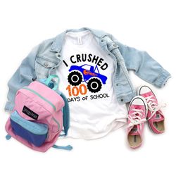 I Crushed 100 Days Of School, Teacher Gifts, Teacher Appreciation, 100 Days Brighter, Back to School Shirt,100 Days Of S
