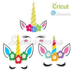 Unicorn Horn Flower SVG Printable and Compatible with Cricut and Silhoutte