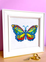 morning butterfly cross stitch pattern pdf by crossstitchingforfun instant download, modern cross stitch chart pdf