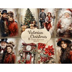 Victorian Christmas Junk Journal Page | Vintage Collage Page